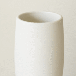 Plain white ceramic vase - Image 3