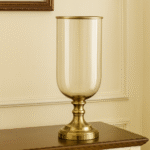 Light luxury retro glass and metal vase - Image 2