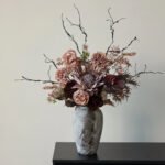 Retro style artificial flower arrangement