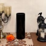 Elegant black simple glass vase