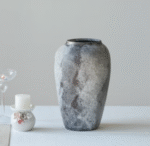 Gray Stone Pattern Ceramic Vase