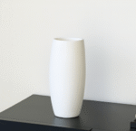 Plain white ceramic vase