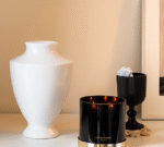 Plain white ceramic vase - Image 2