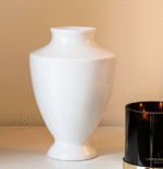 Plain white ceramic vase