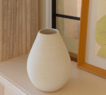 Simple ceramic vase with plain pattern