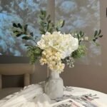 Elegant white simulated bouquet