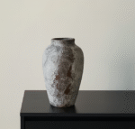Distressed textured art ceramic vase